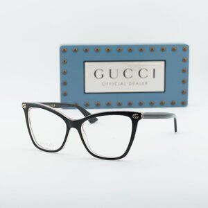 Gucci GG1817O 003 Cat Eye Eyeglasses - Black 55mm